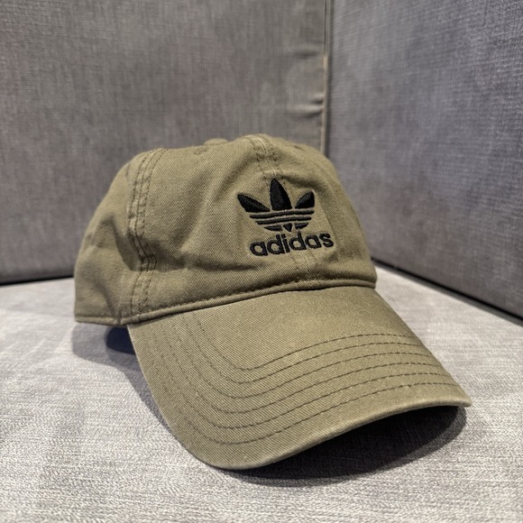 adidas Other - Adidas Hat Strapback Green Black Trefoil Logo Casual Relaxed Baseball Cotton Men
